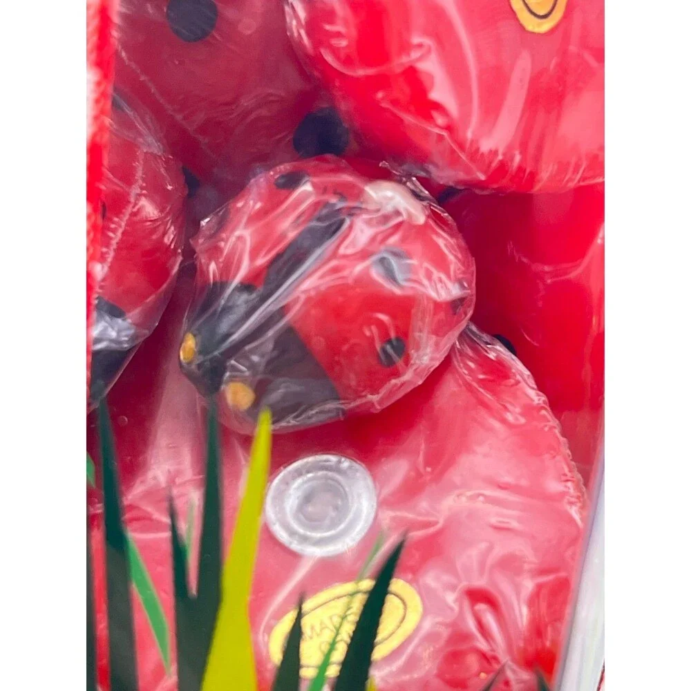 Crate & Barrel Ladybugs Floating Candles 16pc Set Picnic Party Decor Summer Red